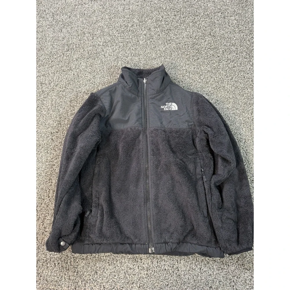 The North Face Denali Fleece Jacket Girls Size Medium Black Full Zip
